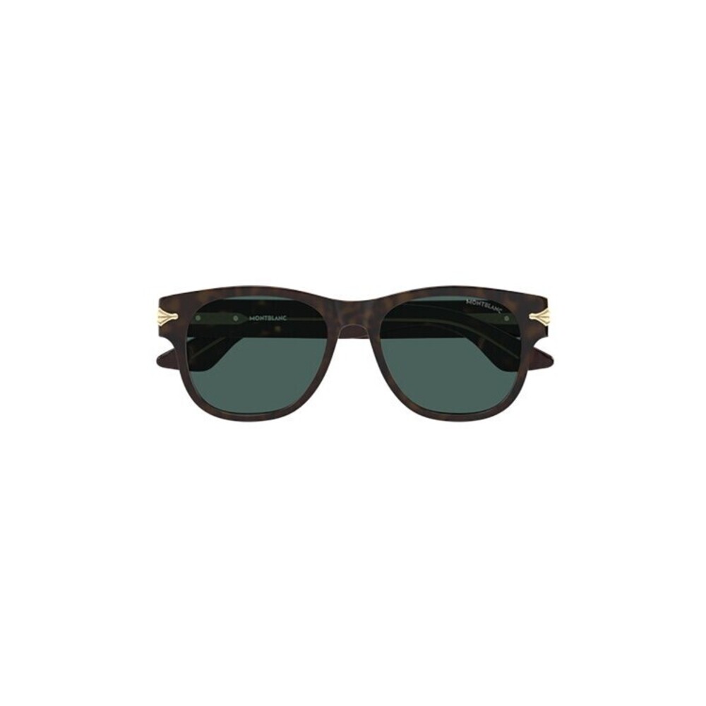 Montblanc Rectangular Tortoiseshell Sunglasses - … - image 1